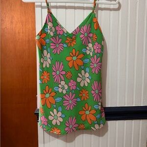 Timing Green Floral Camisole Top